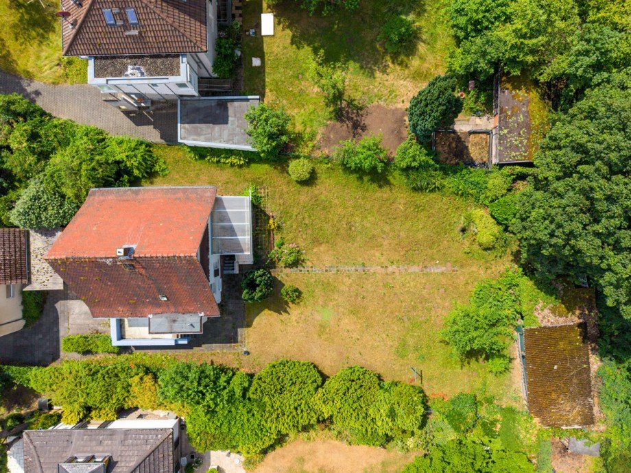 Haus 1 - von oben + Garten Haus M�hltal / Trautheim