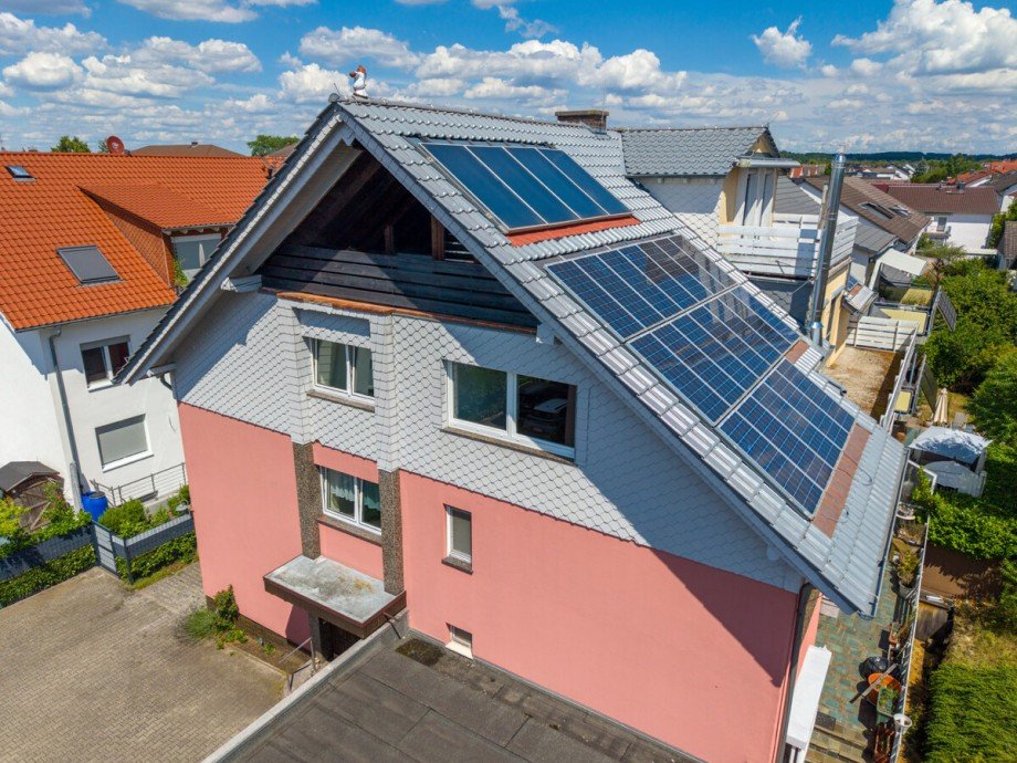 Haus Drohnenaufnahme 2 Maisonettewohnung Griesheim