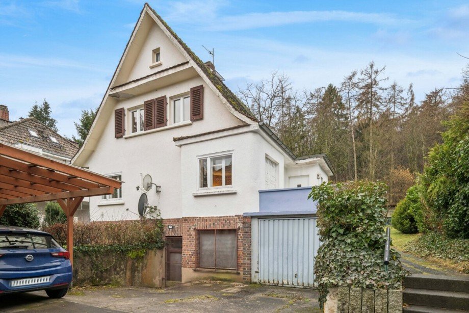 Haus 1 - Ansicht vorne + Garage Wohngrundst�ck M�hltal / Trautheim