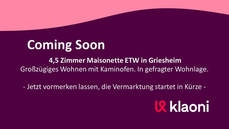 Coming Soon Griesheim Maisonettewohnung 