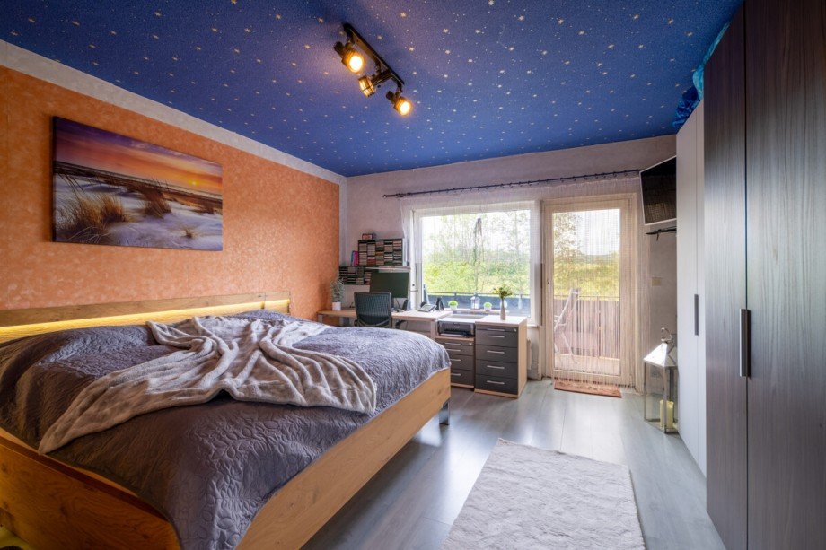 Schlafzimmer mit Zugang zum Balkon 1 Etagenwohnung Ober-Ramstadt / Rohrbach